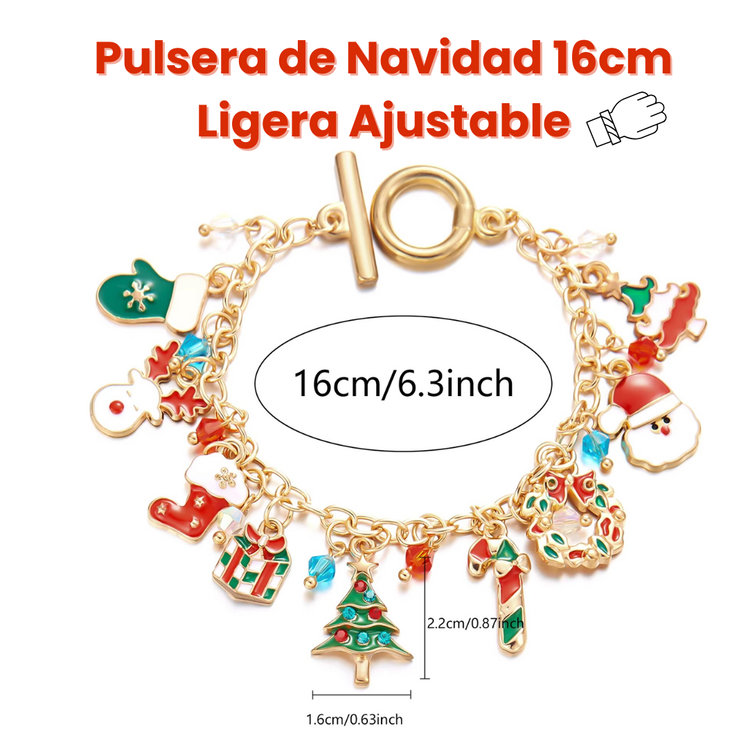 Pulsera De Navidad Con Colgantes De Papa Noel + 1 Gratis