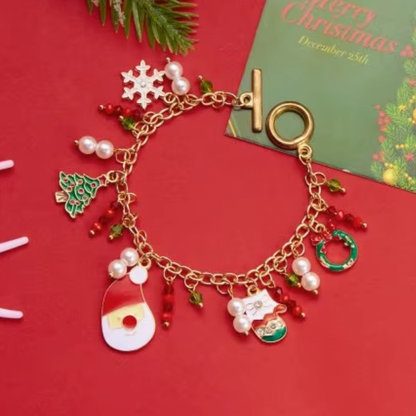 Pulsera De Navidad Con Colgantes De Papa Noel + 1 Gratis