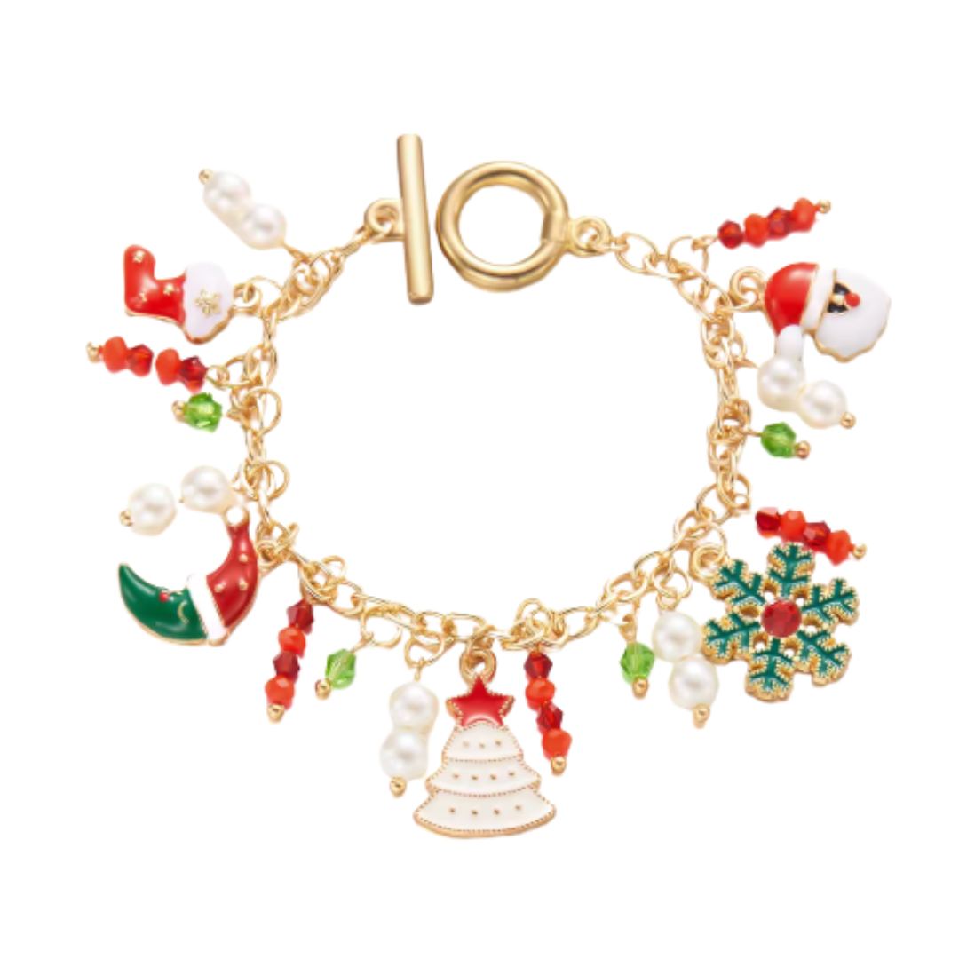 Pulsera De Navidad Con Colgantes De Papa Noel + 1 Gratis